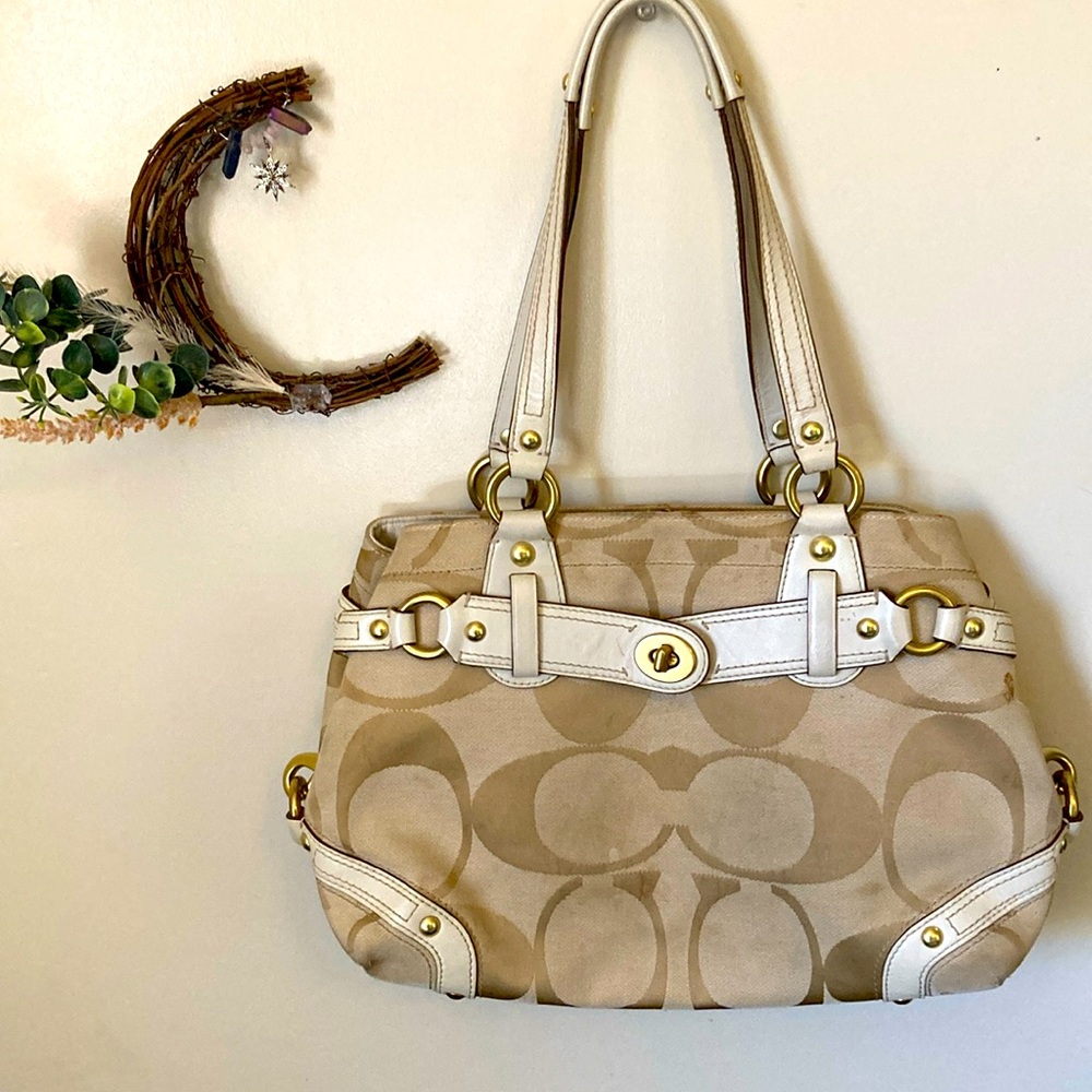 GUC Tan Coach Shoulder Bag